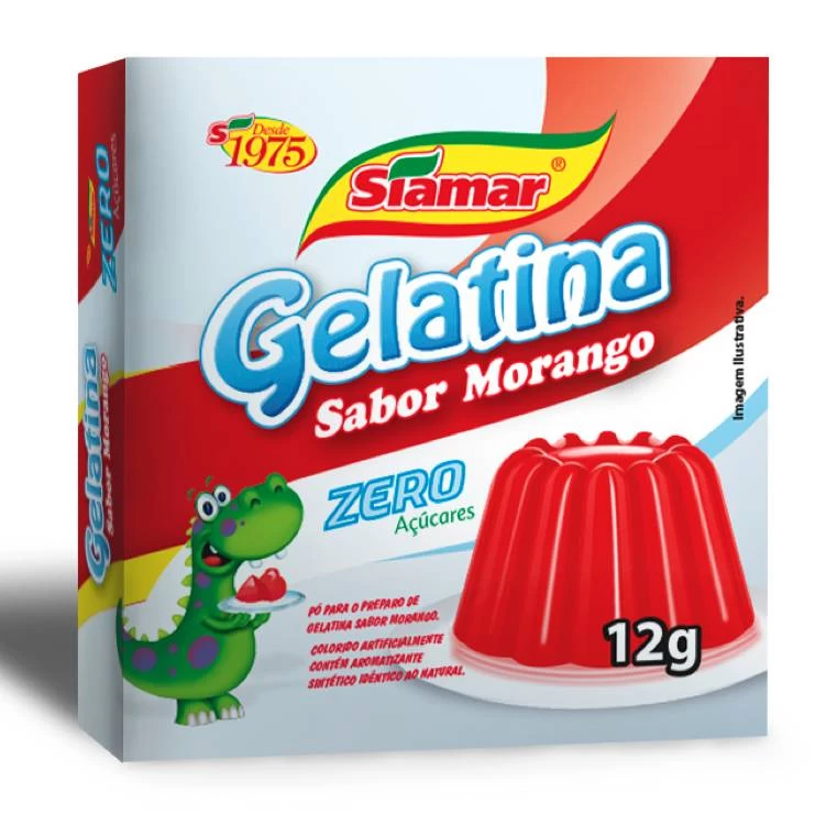 Gelatina Morango Zero